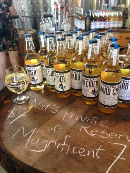 We were all so lucky to get to sip on the rare (most of it has shipped to Japan) Rev. Nat Magnificent 7 cider. Link to it is above. Sooooo yummy and special.