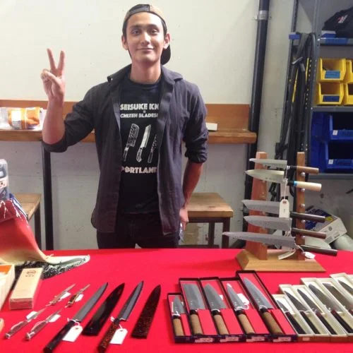 Seisuke Knife. Check out their shop. So many beautifully crafted Japanese knives. They regularly host Japanese bladesmith’s at their Northeast Portland shop.