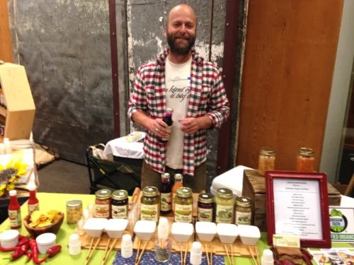 Brian Shaw of Oregon Brineworks serving up the wild and beautiful array of super tasty ferments that he and Connie always bring to the festival. I helped at his table a bit under the guise of "helping" -- really I just wanted to be closer to all of those yummy samples ;)