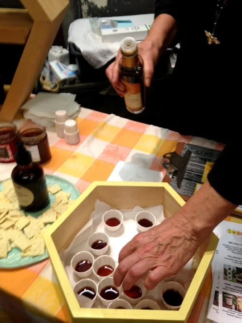 Close-up of Susan's yummy fermented honey.