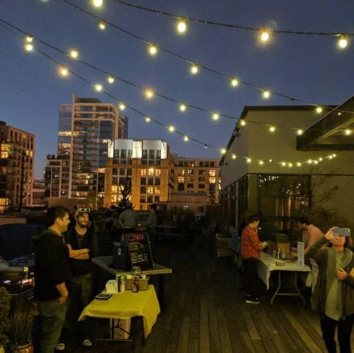 Photographer Joshua Eddings (check him out on Instagram at skyturtlestories) took this great shot on the rooftop this year. It always amazes me that we never get a rainy festival despite the fact its always in September/October. It's always beautiful. We had ciders from Reverend Nat Cider up there, barbecue by Cinder BBQ and...