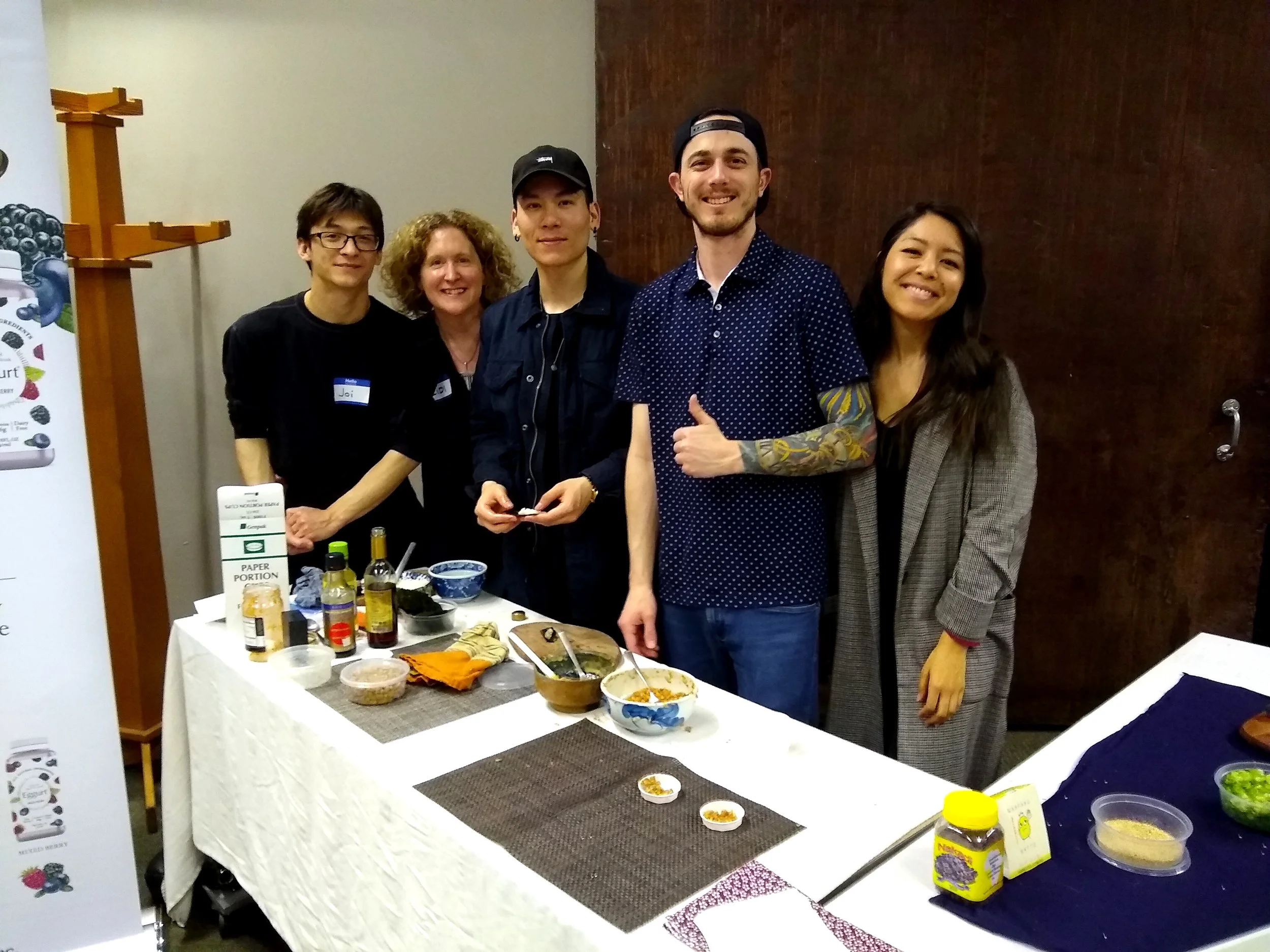 Had to get a “family photo” of the cute Wanpaku Natto crew.