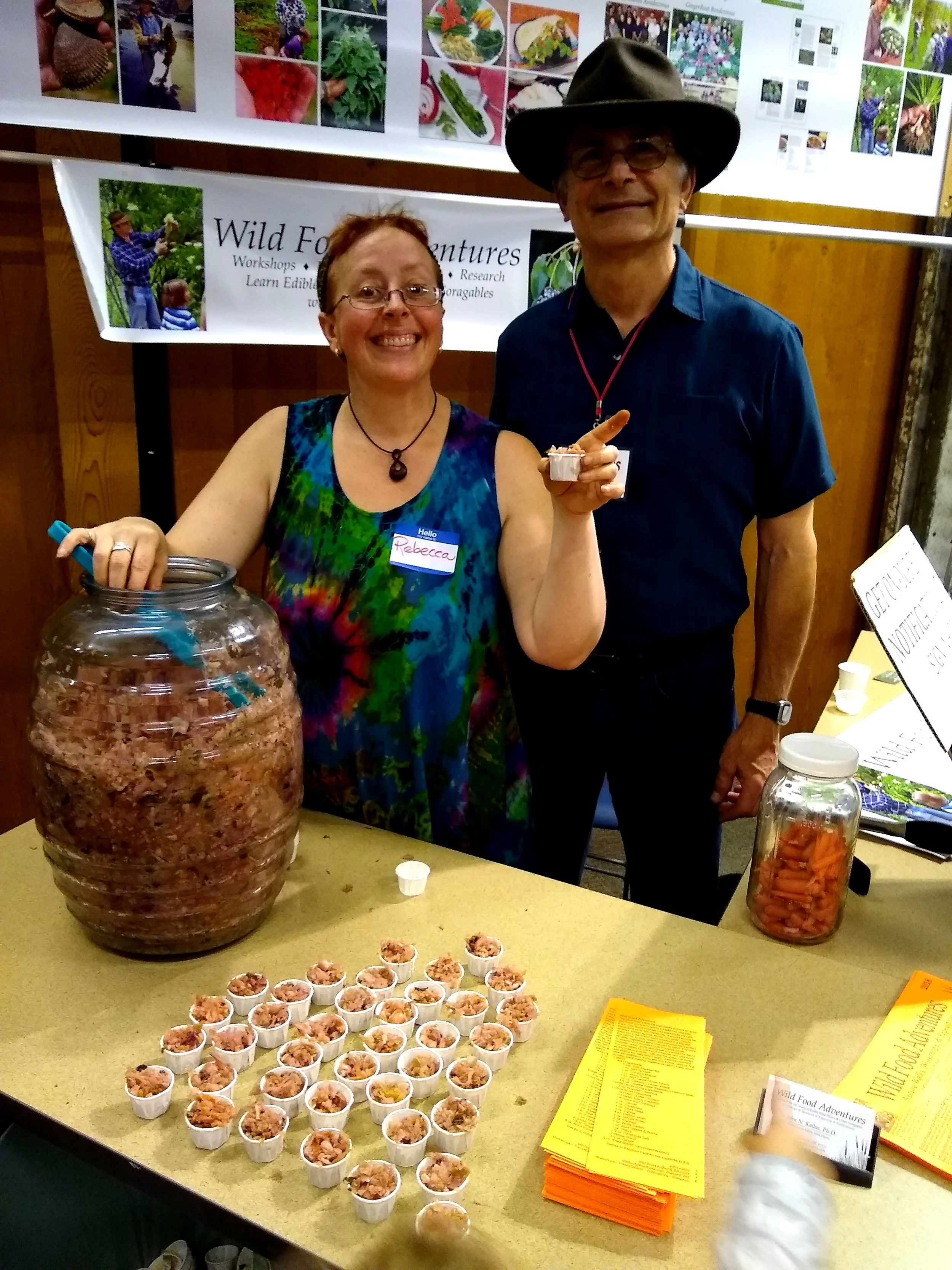 So fun having Wild Food Adventures at this year’s festival. John Kallas and Rebecca Humility sampled their locally foraged wild edibles kraut which included everything from wild blackberries and wood sorrel, to wild carrot flower heads, dandelion flower petals, common mallow and much, much more. So cool!