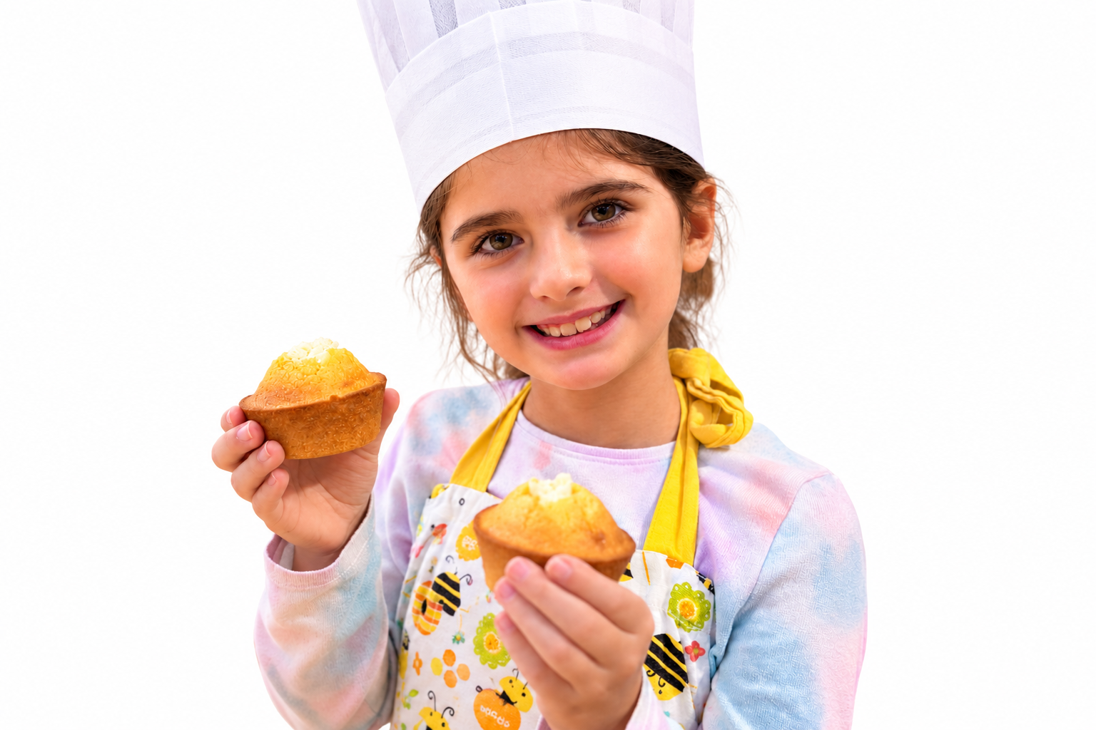 Happy Young Baker with Fresh Muffins.png