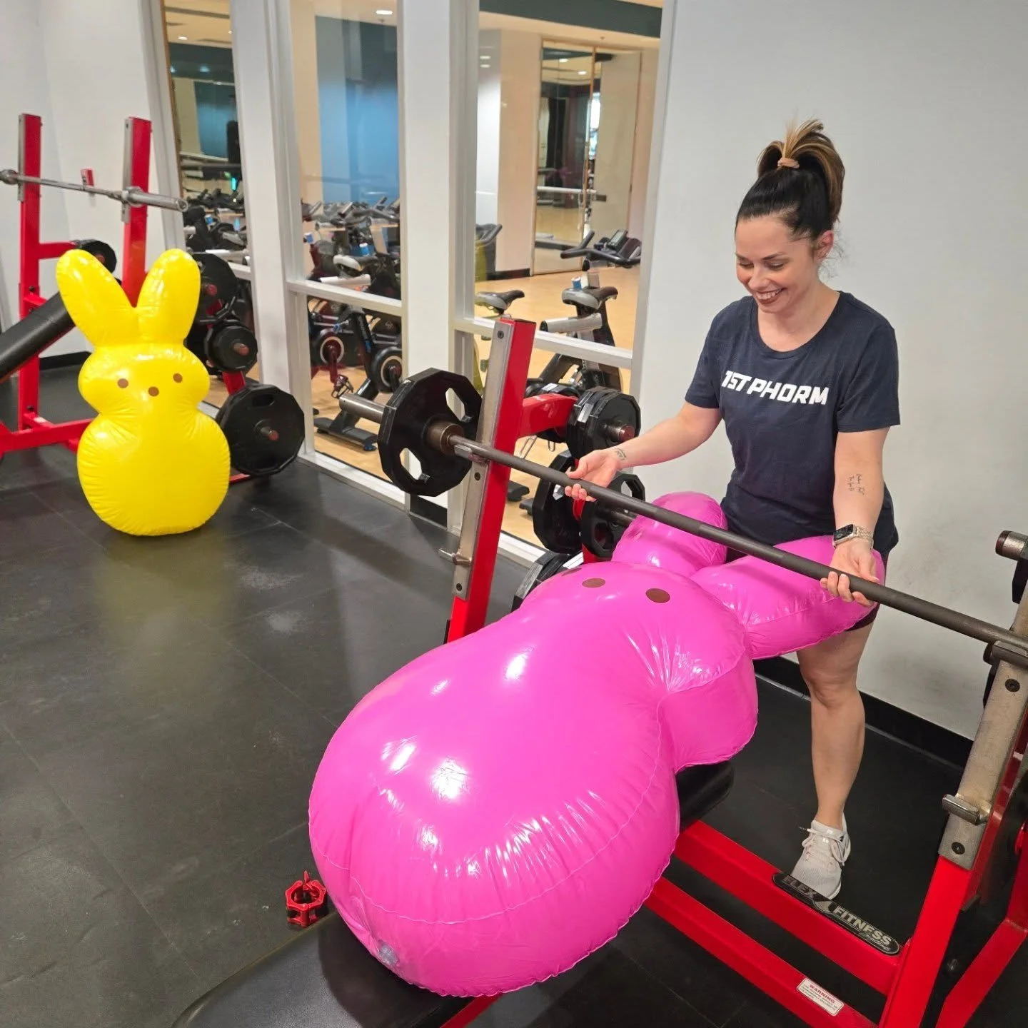 Peep the best spot in town! 😍
There's always a spot for our Peeps! 💪🧡💪

#dadjokes #fitnessfun #fortworthfitness 
#fortworthgym