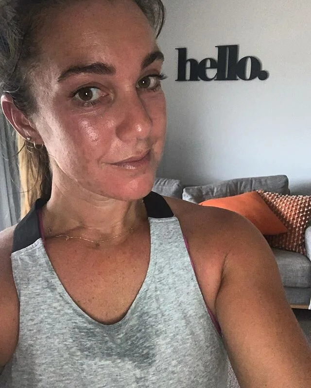 Red. Beetroot. Sweaty. Gross. At home. Didn&rsquo;t want to do it. Often don&rsquo;t. Even two years ago. Even five. It&rsquo;s hard. It&rsquo;s the first to be shunted from your timetable. Why? Cos it&rsquo;s sooooooooo tough to just keep going and 