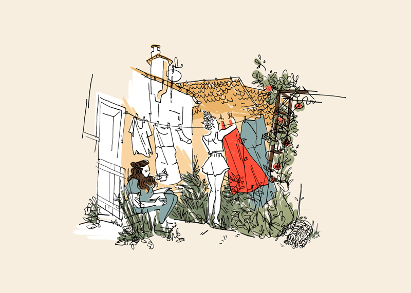 "Laundry Day in Orquevaux"