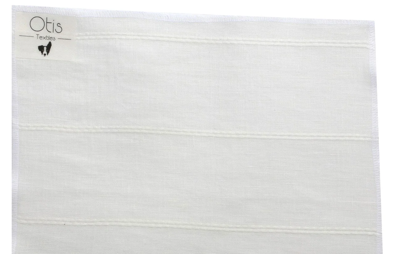 Stitched Stripe White