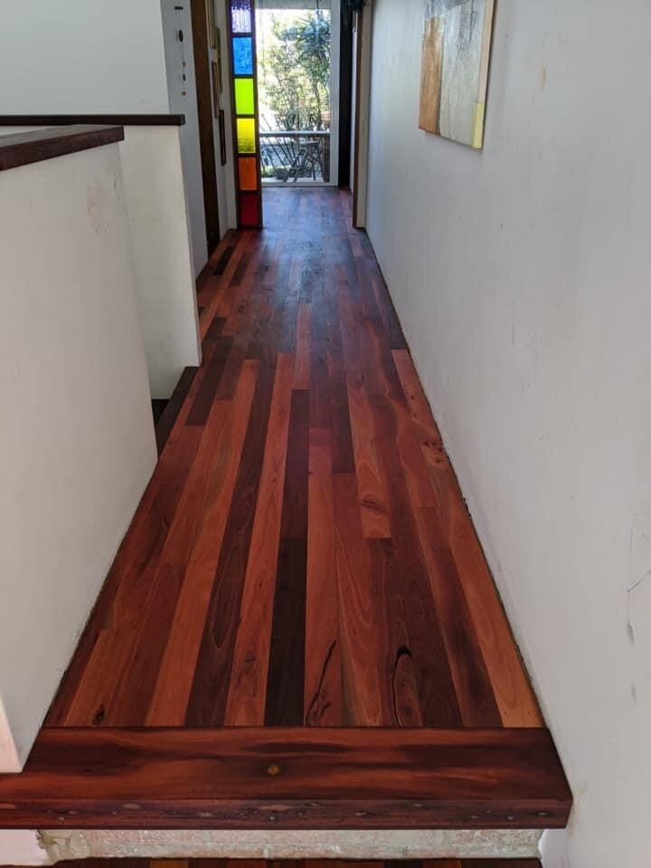 Residential floor renovation with timber flooring