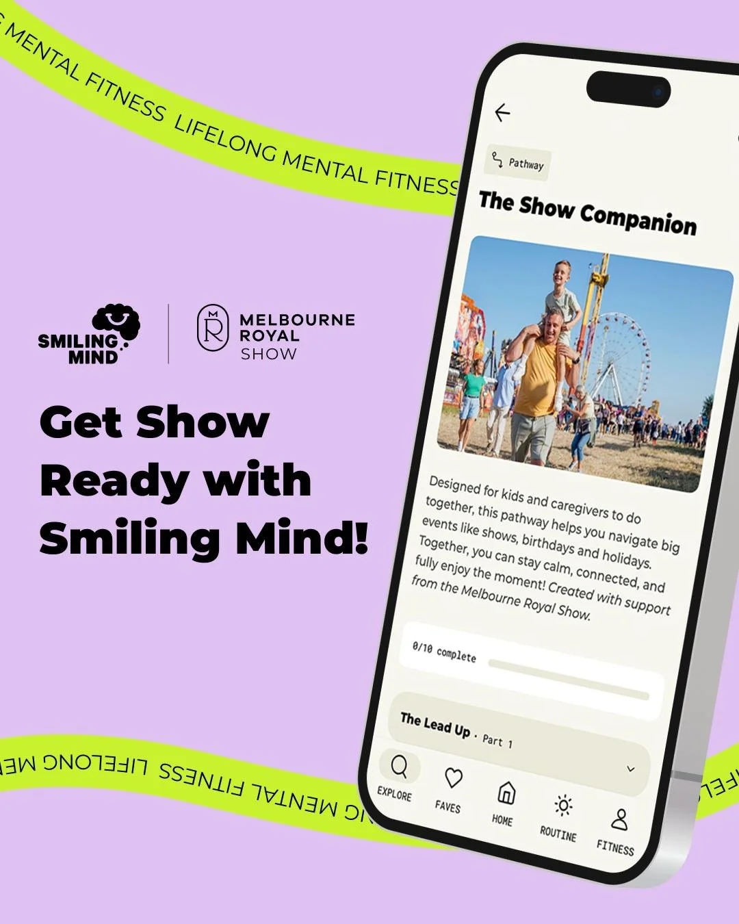 📲 Say hello to the Show Companion &mdash; making big days out easier (and more fun)! 🎡

As the official charity partner of the @melbourneroyalshow, we&rsquo;re excited to share your new go-to guide for family adventures in the free Smiling Mind App