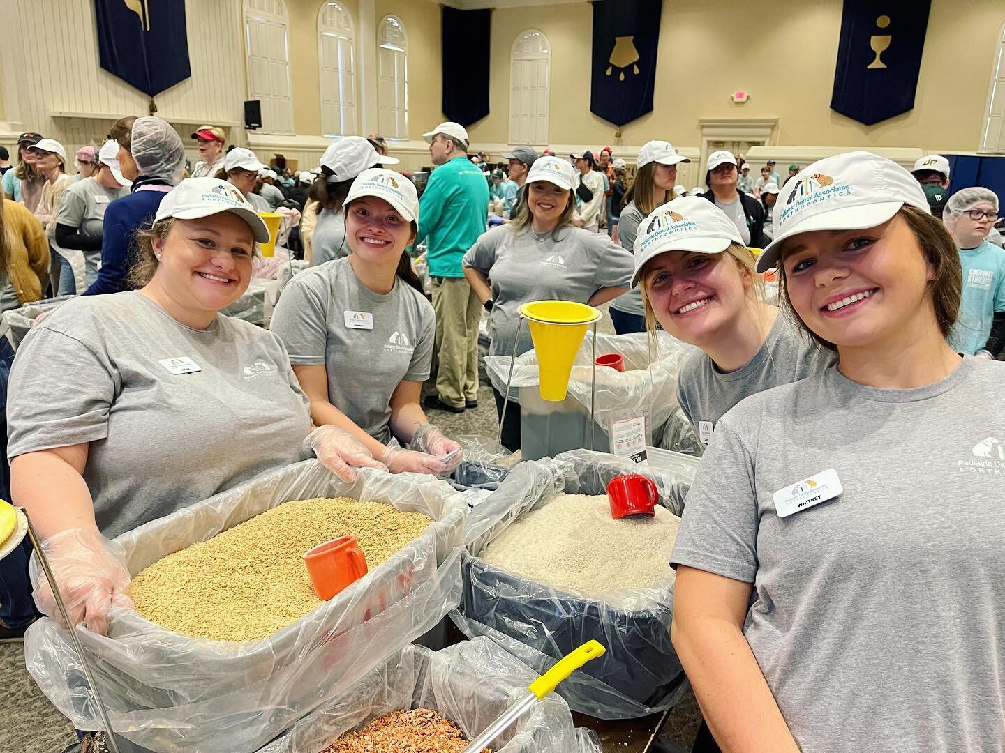 We had an incredible time today participating as a team in Rise Against Hunger. One of our core values is to serve, and we are grateful we got to do that in preparing over 20,000 meals @riseagainsthunger 🤍  It&rsquo;s important to stop and take a st