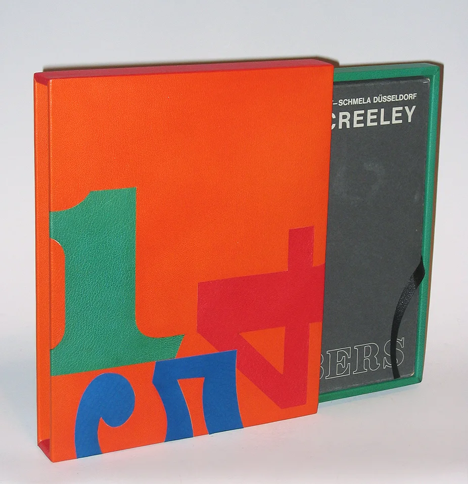 ENCLOSURE FOR ROBERT INDIANA & ROBERT CREELEY PORTFOLIO "NUMBERS" (H:11 3/8" X W:9" X D:1 3/8"; FRENCH CHAGREEN, INLAYS)