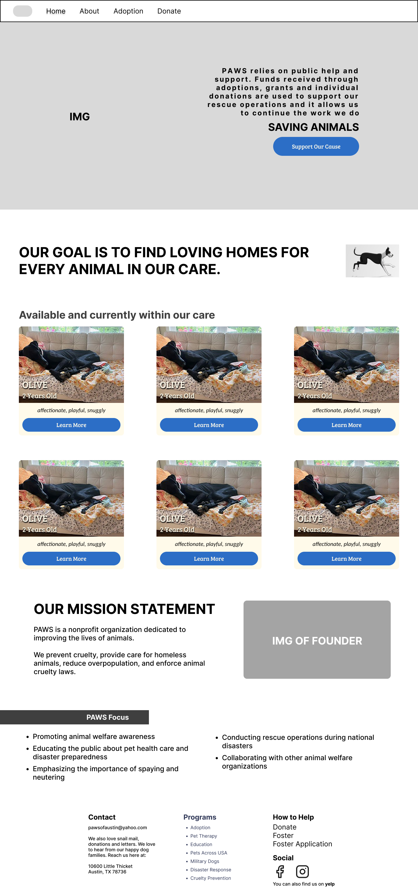 Mid-fidelity Home Page