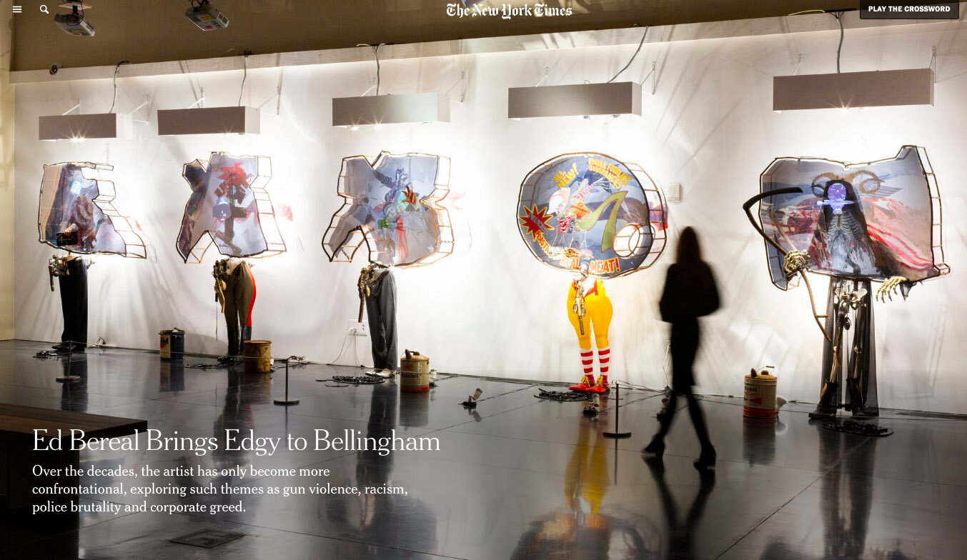 Ed Bereal exhibition at the Whatcom Museum for the New York Times