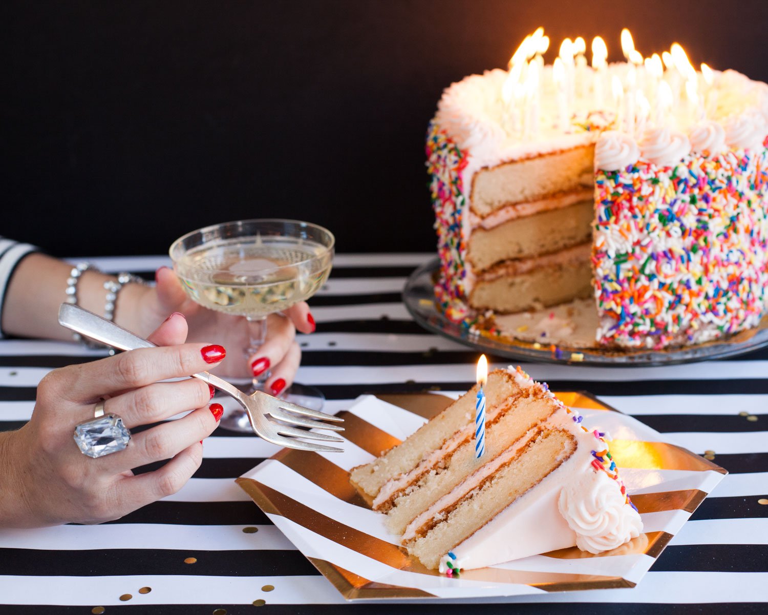 Make it Sparkle Birthday Cake and Cava for Butter & Scotch Cookbook