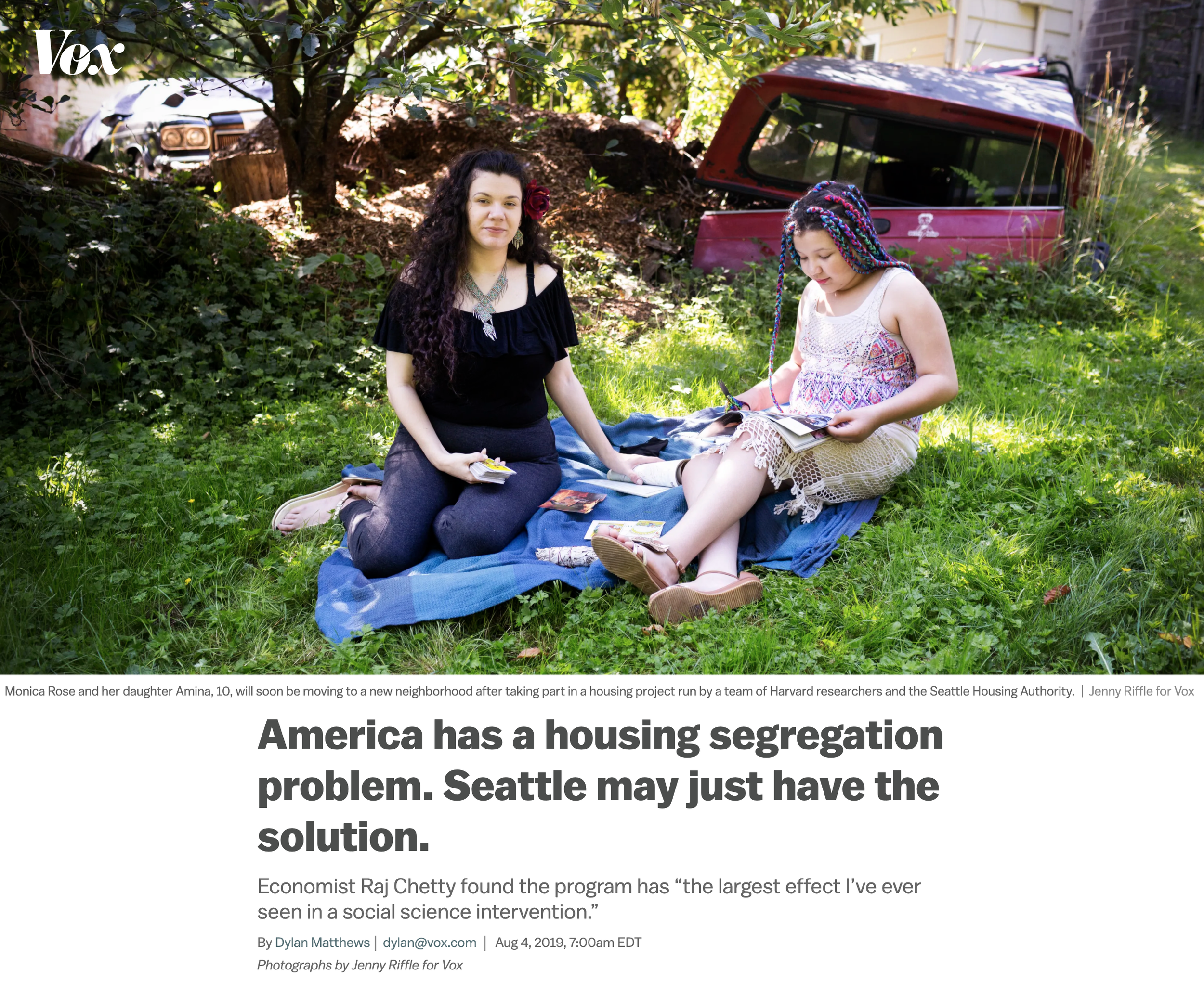 A Family in the Chetty Study for Vox Media