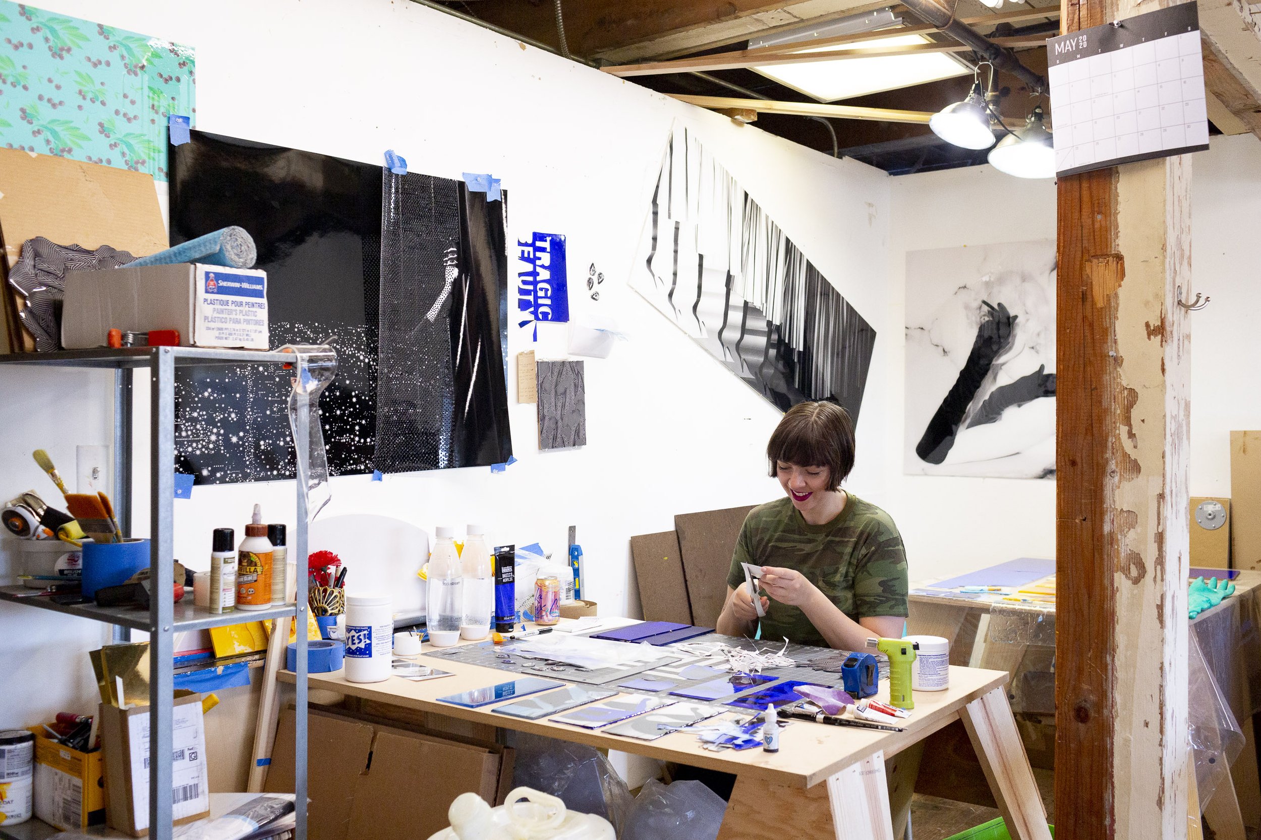 Natalie Krick in her studio, Seattle WA