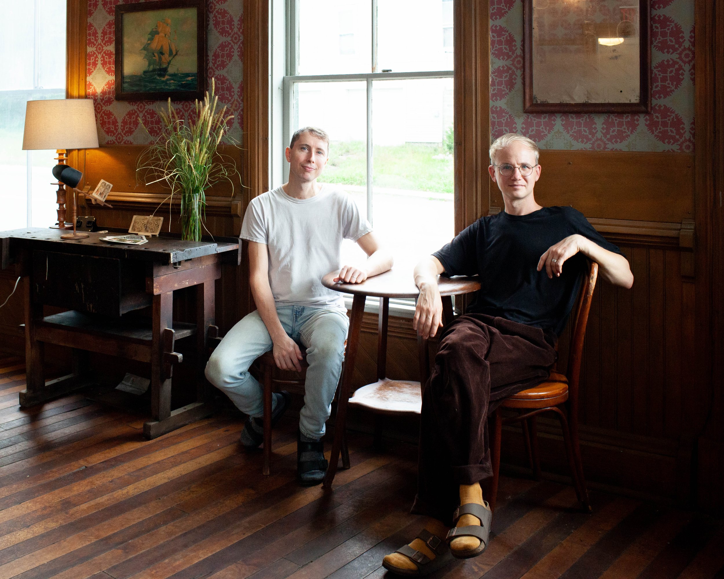 Timothy Atticus and Chris Riffle, owners of The Gatehouse Coffee Shop in Morris NY