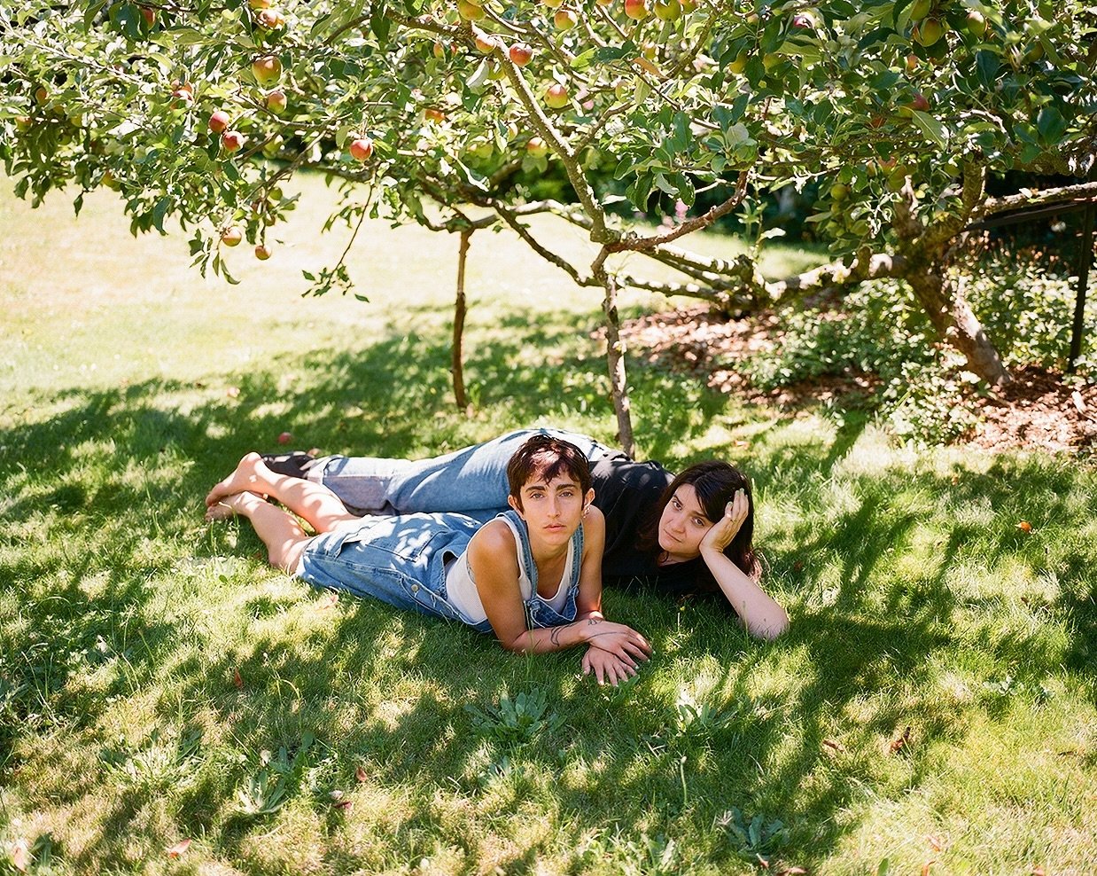 Emily and Sarah under the apple tree, 2024 

#emilysbirthdayportrait #mamiya7 #kodakportra400 #mamiya #analogphotography #filmforever #filmisnotdead #brat #bratstyle #emilyandsarahgothitched