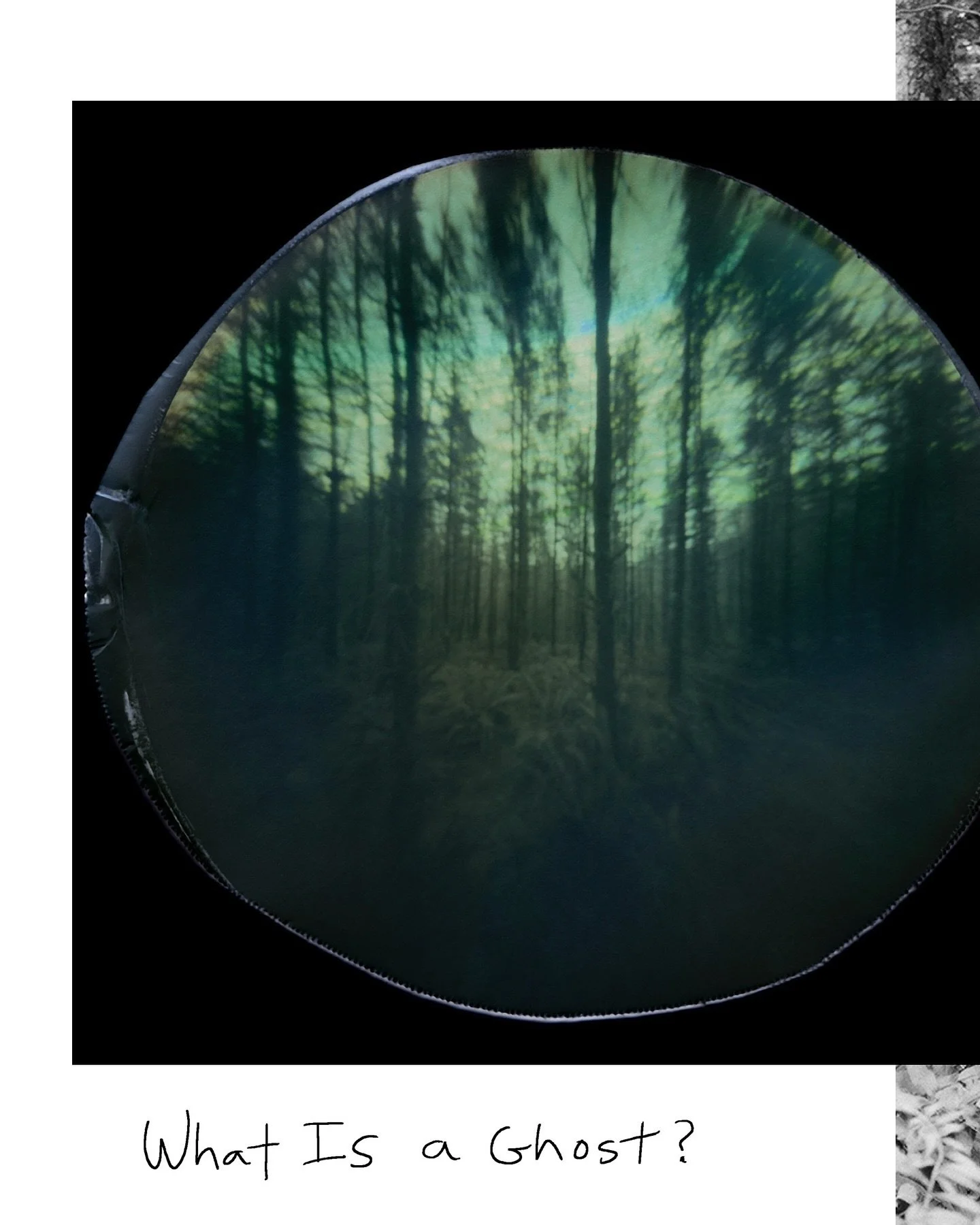 What is a ghost? I&rsquo;ve been looking through photographs I&rsquo;ve made in the past and taking new ones  thinking about my relationship with spiritualism. Long exposure pinhole images capture months in one image, forcing time to stand still. Lum