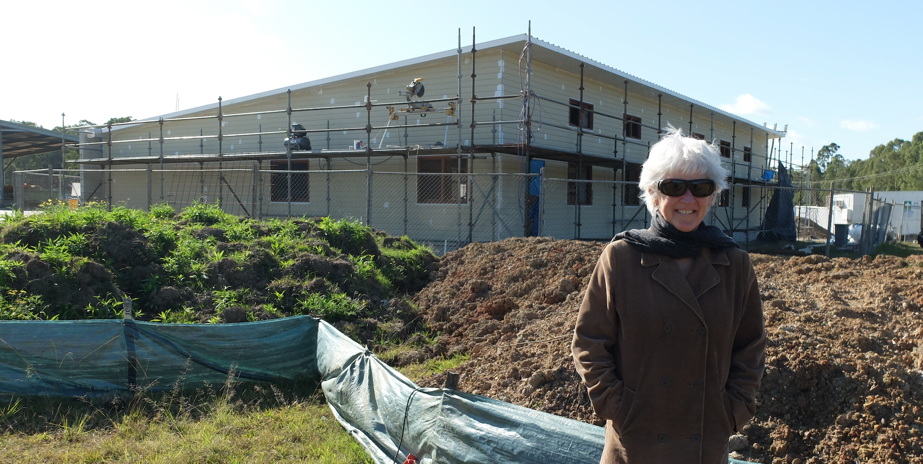 Linda keeps an eye on progress of one of her projects as it nears completion.