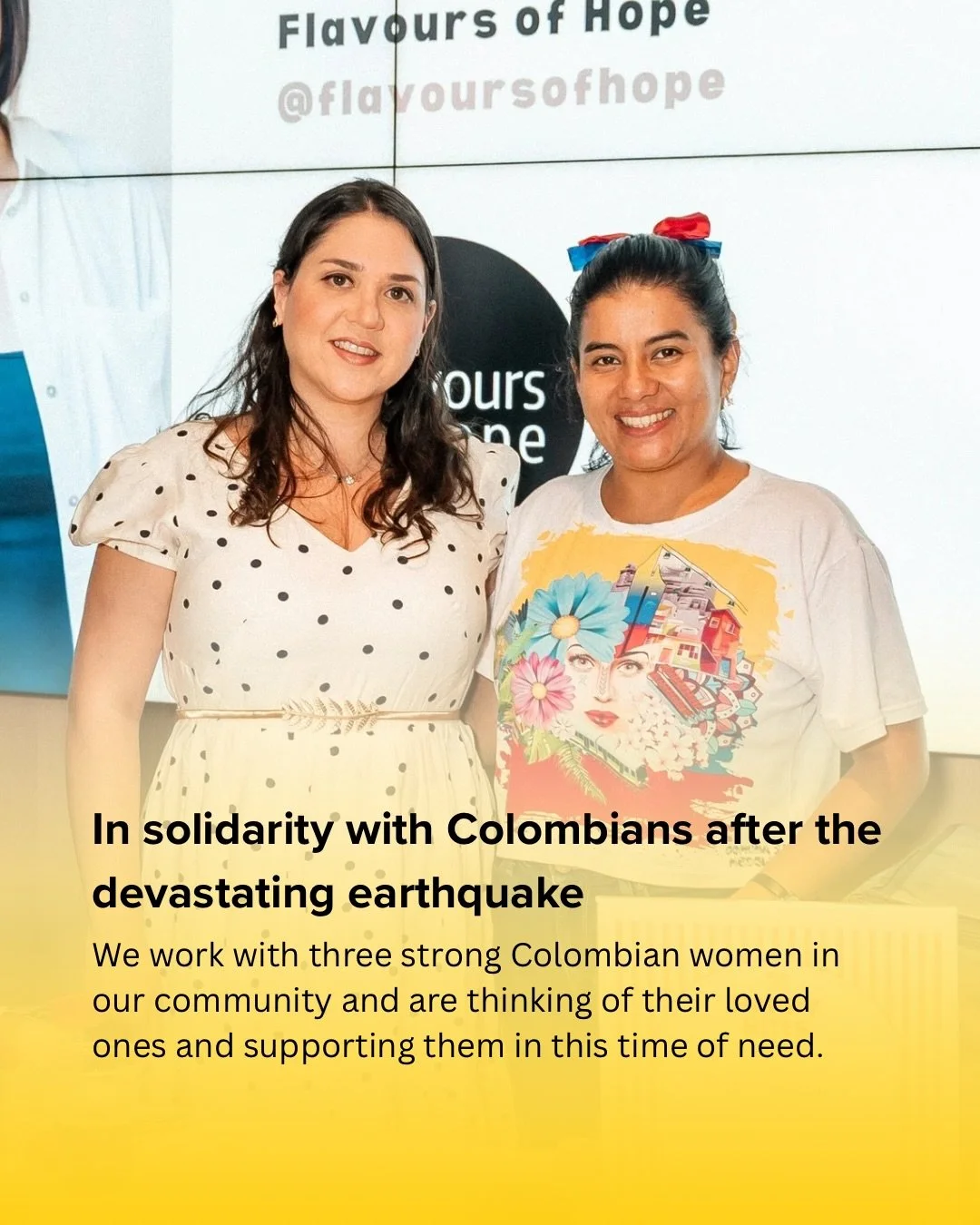 We are thinking about Veronica @happy.bites25, Viviana @colombian_antojitos and Lisa @angeliz_c_food and  their families, friends and communities in this difficult time following the recent devastating earthquake in Colombia. We know that, as a commu