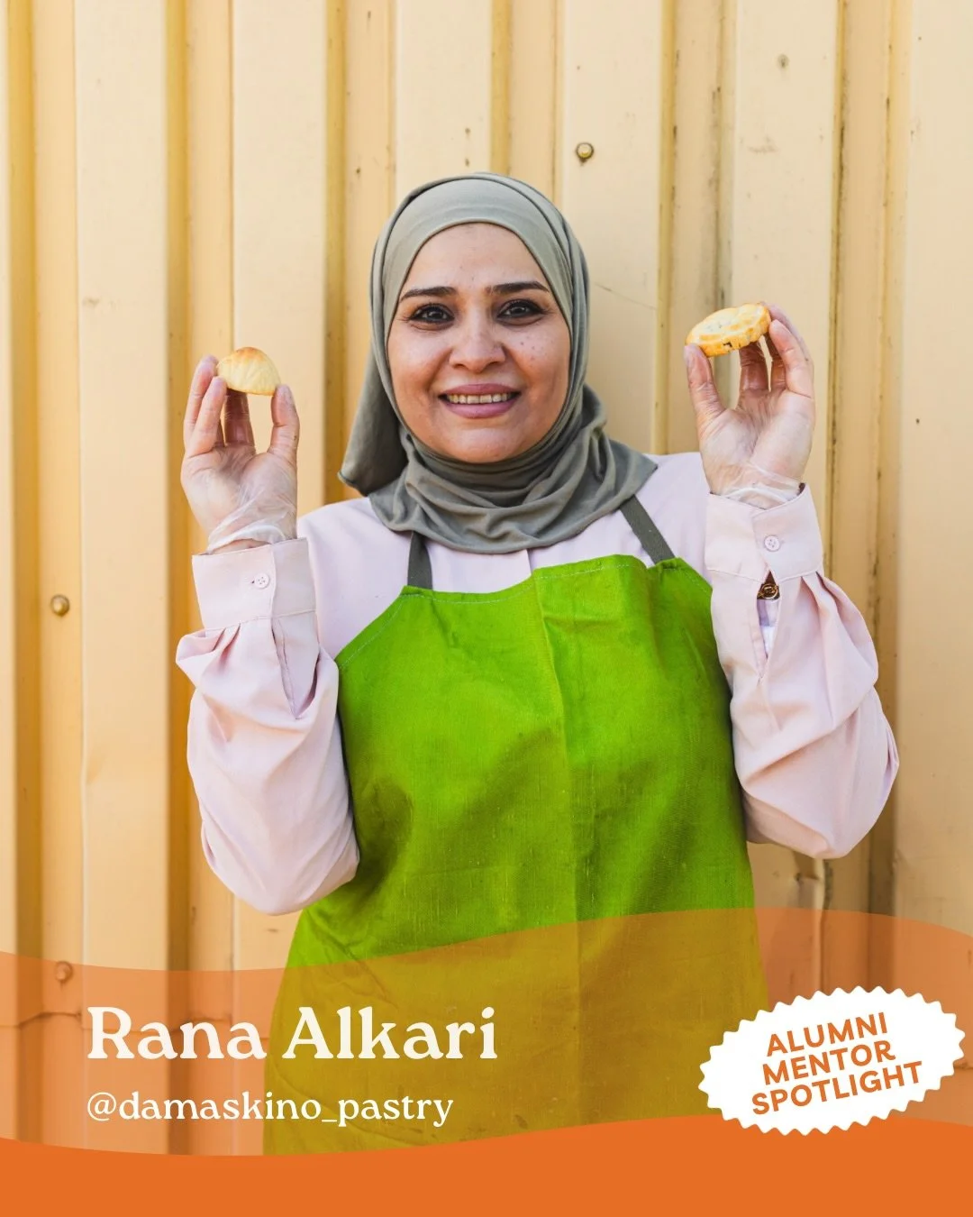 We have so much love for Rana Alkari and her business @damaskino_pastry, where she makes pastries rooted in her Syrian heritage with our community! ✨ 

Rana holds a very special place in our program. She&rsquo;s a Dream Cuisines 2023 alumna herself, 