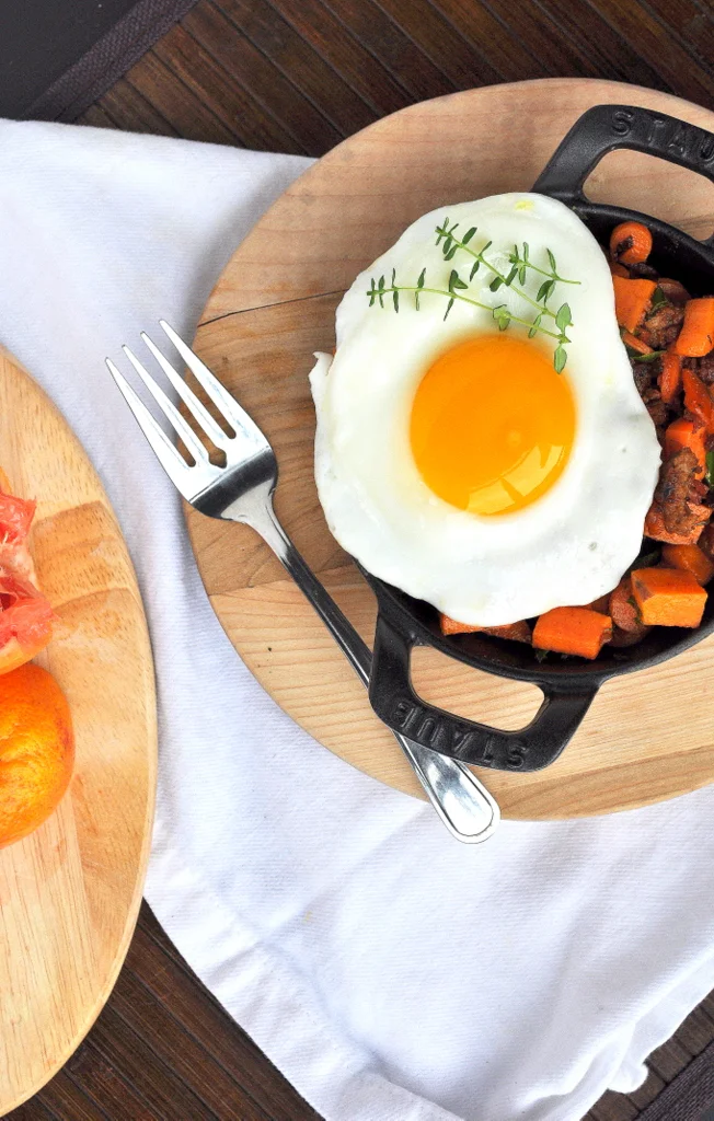 Sweet Potato Chorizo Breakfast Hash with a Citrus Splash