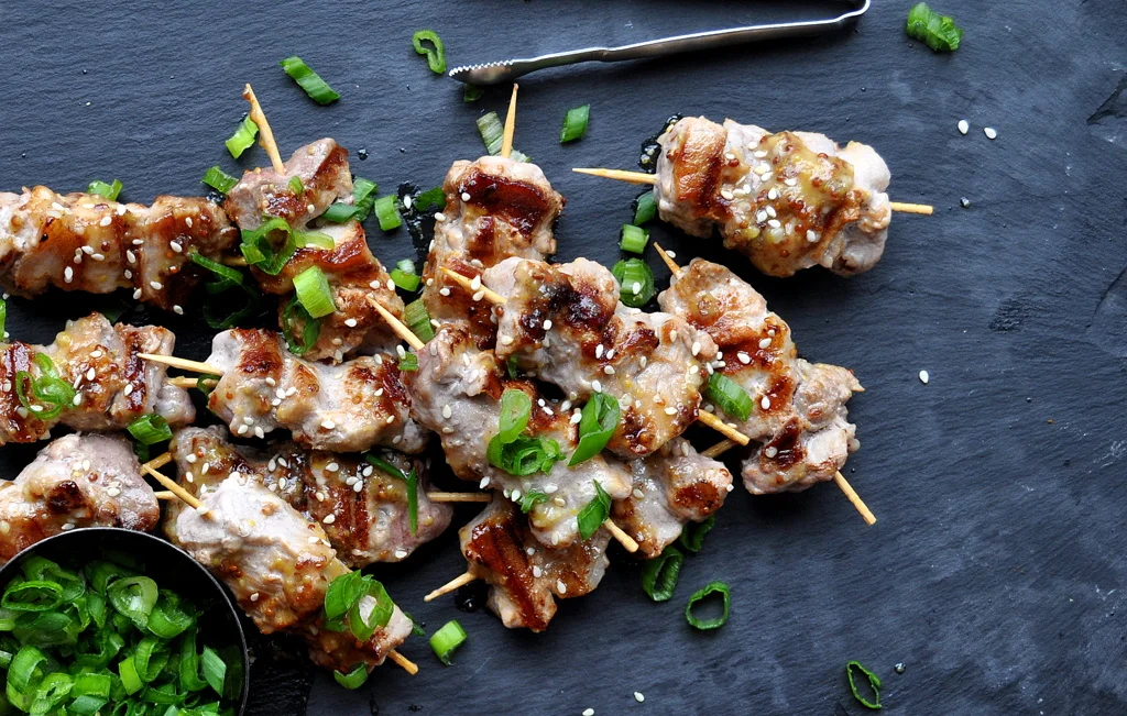 Miso Maple Pork Skewers