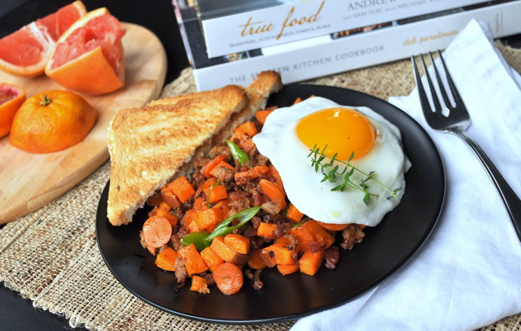 Sweet Potato Chorizo Breakfast Hash with a Citrus Splash