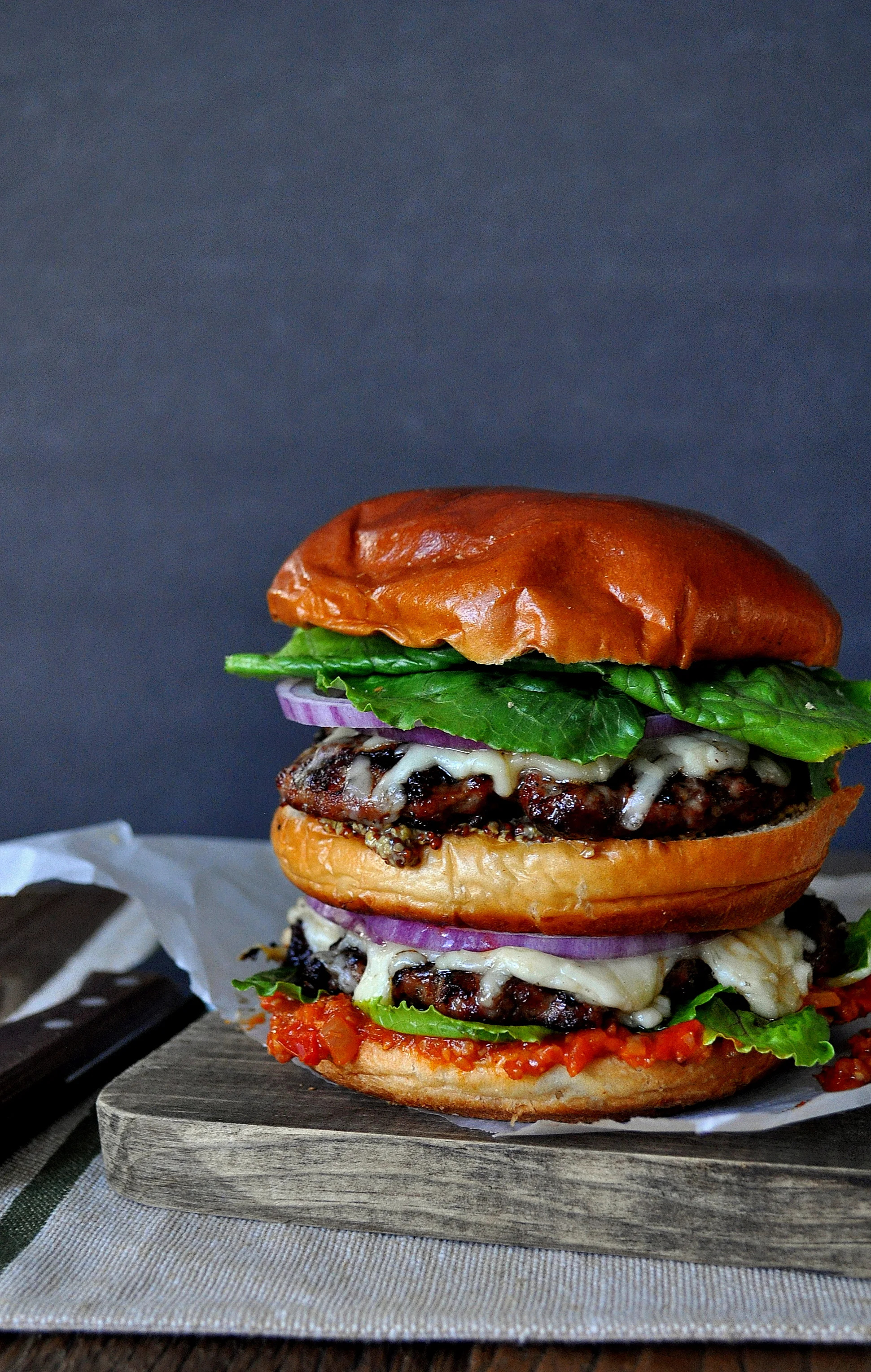 Big Burger with Bacon Jam