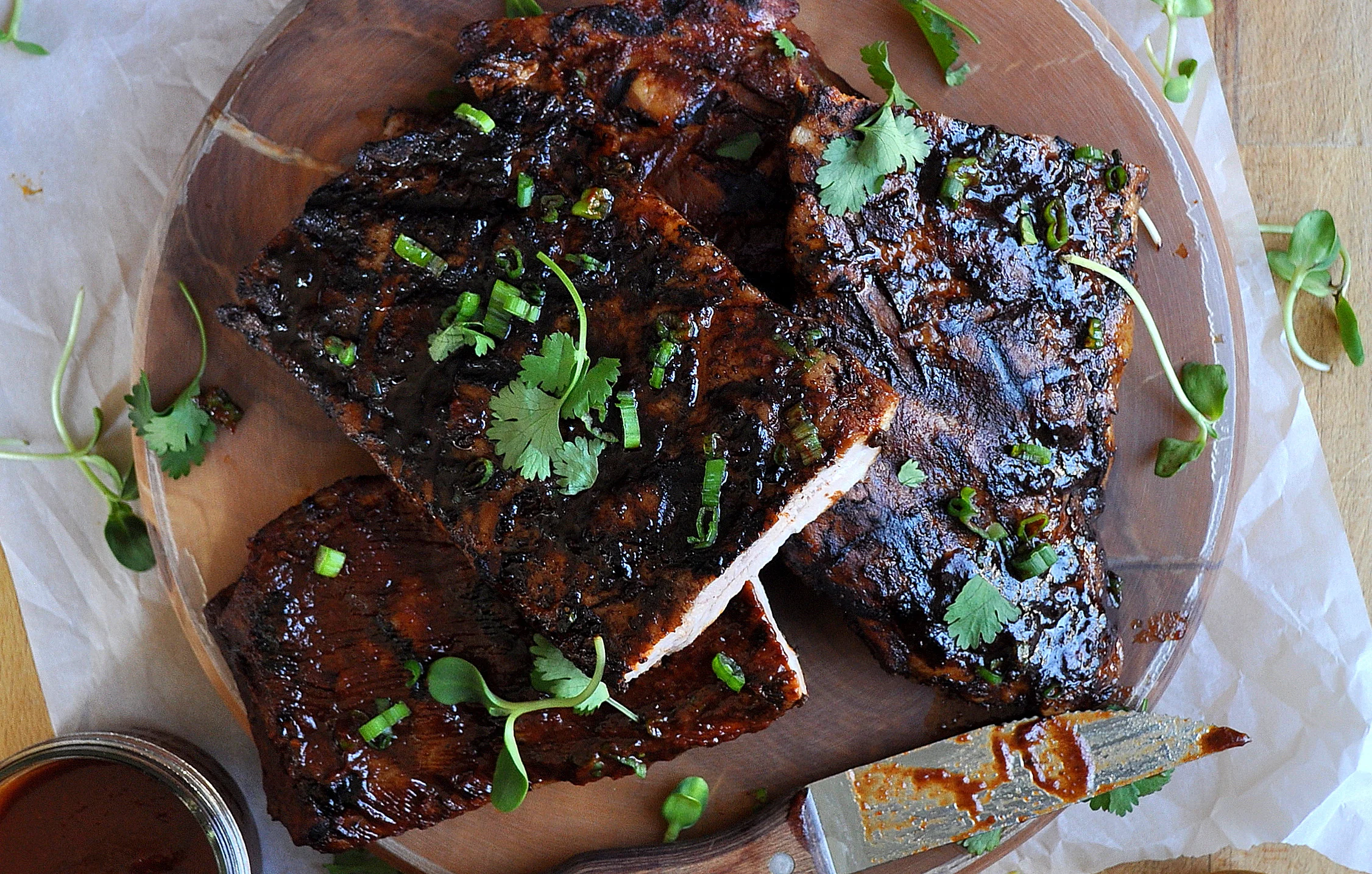 Sticky Ribs with Homemade BBQ Sauce