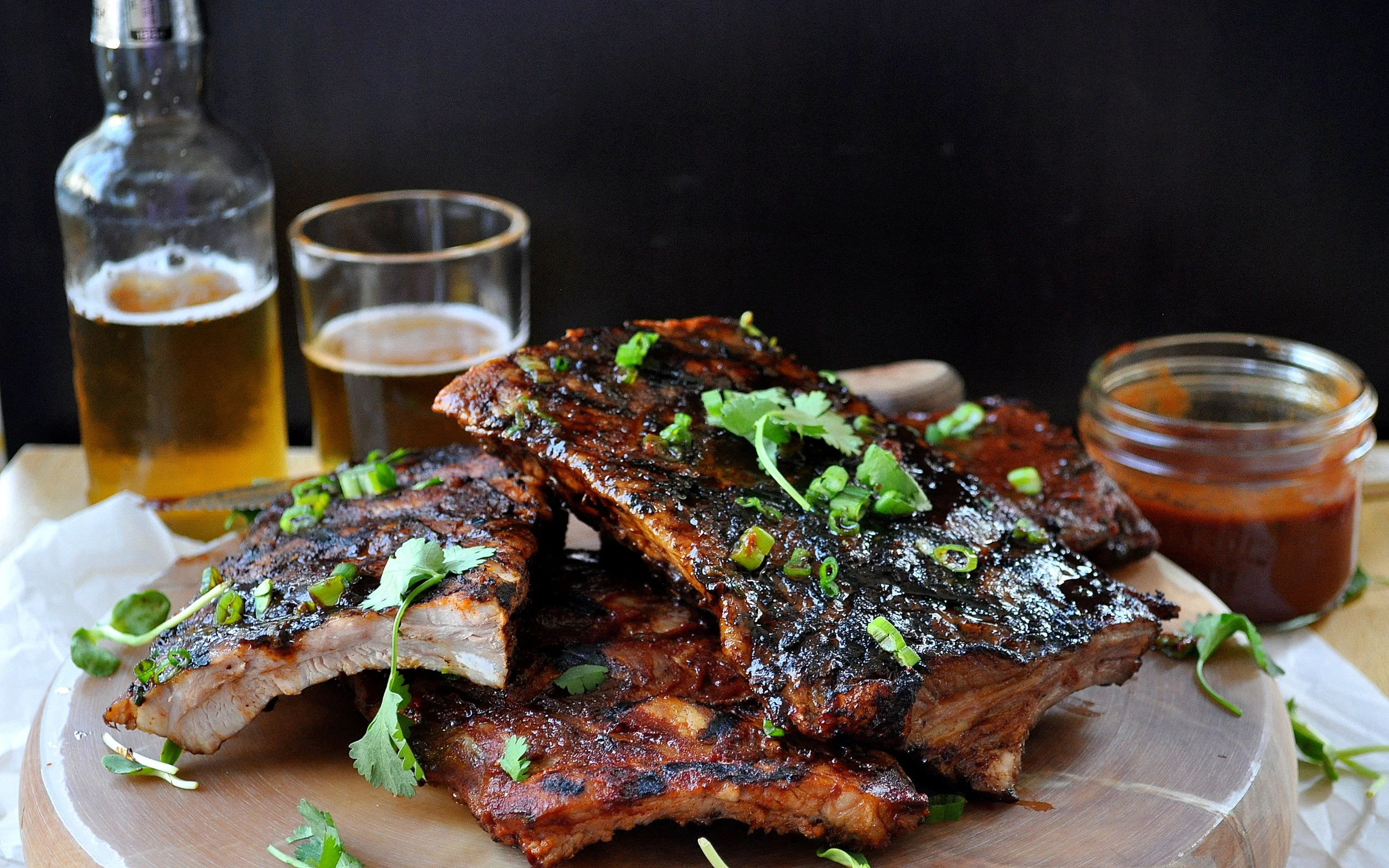 Sticky Ribs with Homemade BBQ Sauce