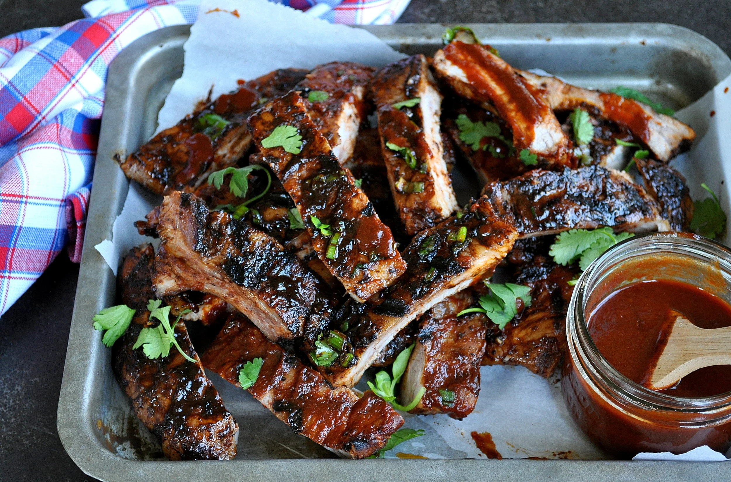 Sticky Ribs with Homemade BBQ Sauce