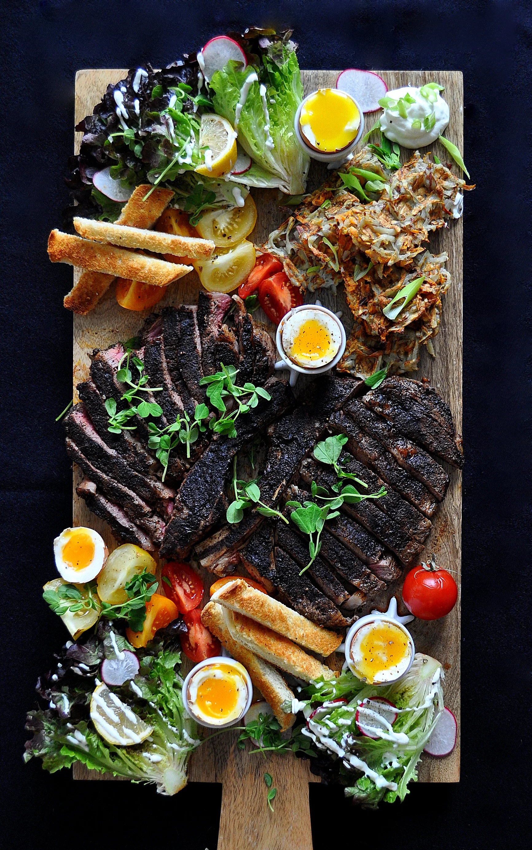 On Board in 20: Blackened Steak & Waffled Potatoes by Food Well Said