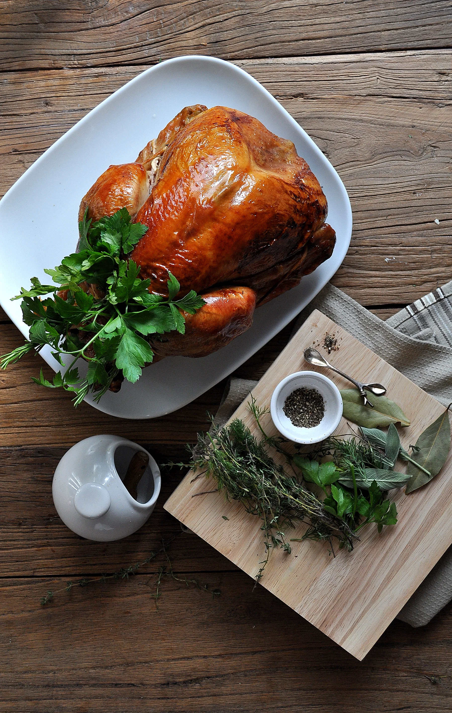 Roasted Beer Brined Turkey