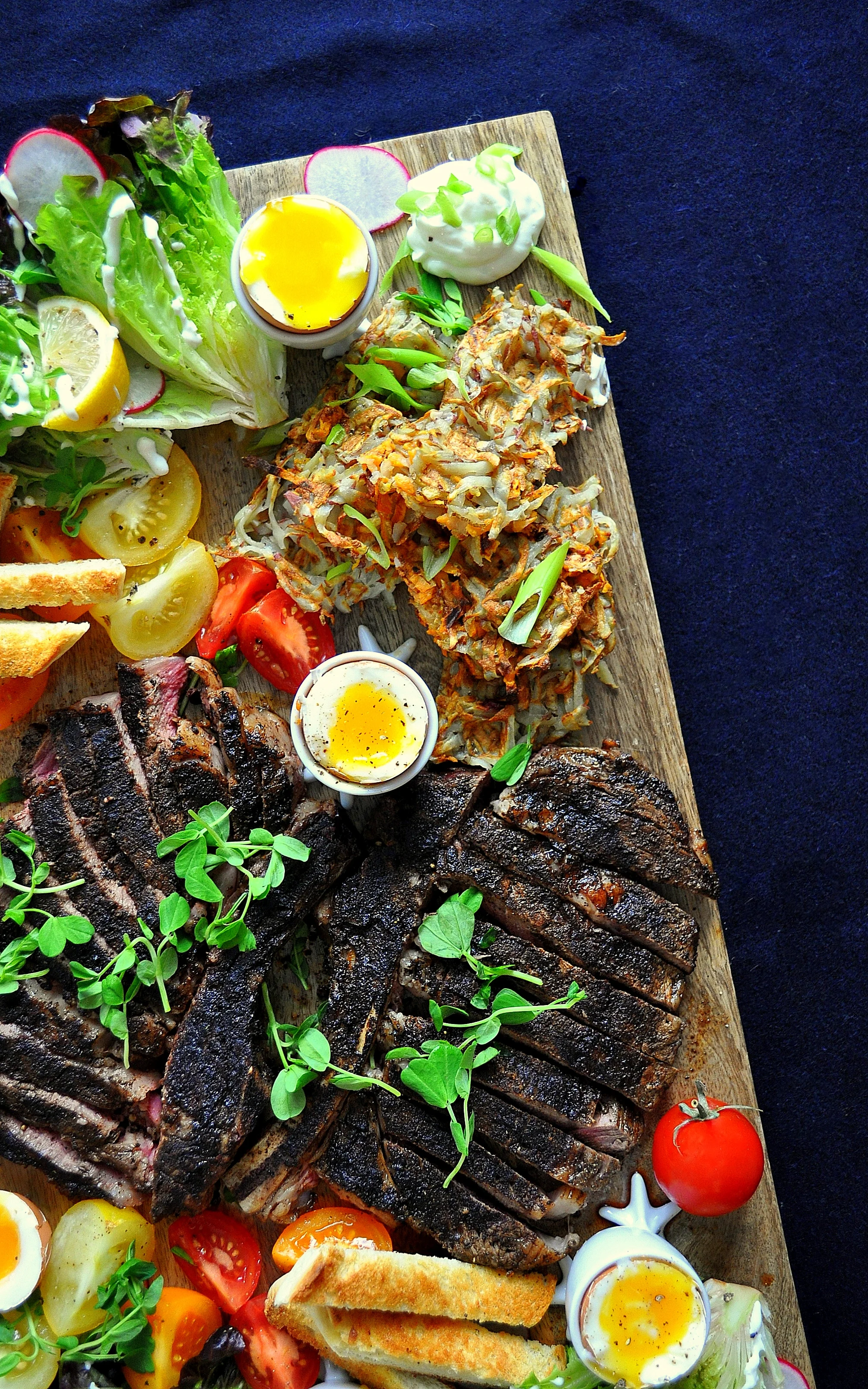 On Board in 20: Blackened Steak & Waffled Potatoes by Food Well Said