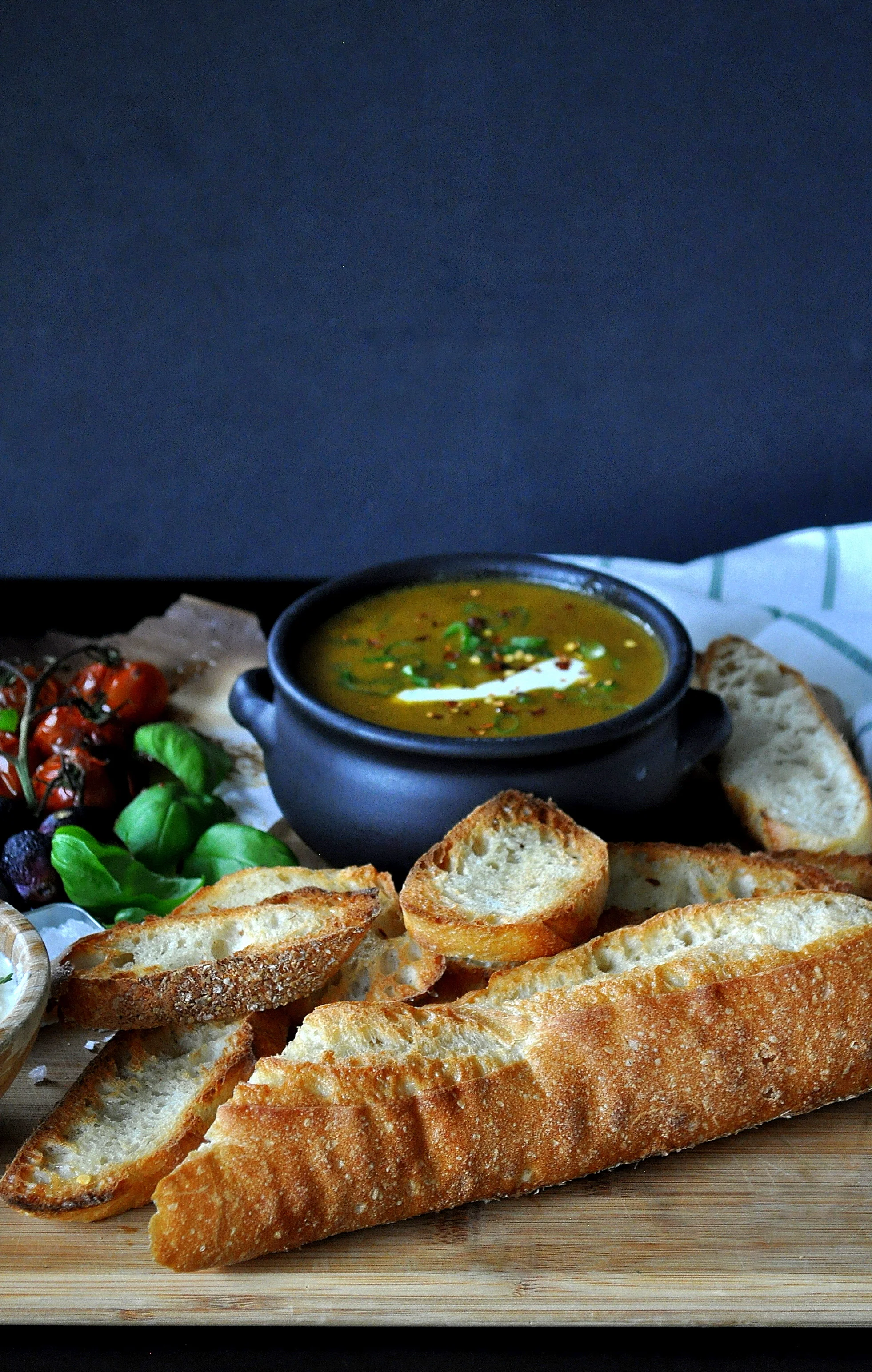 Coconut and Bean Soup with Crostini Bar by Food Well Said