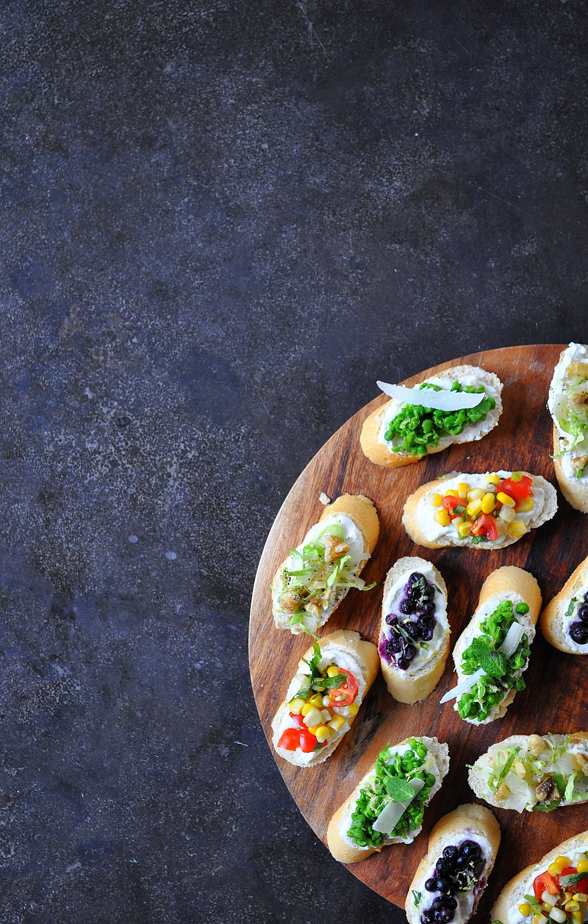 Assorted Vegetable Crostini by Food Well Said