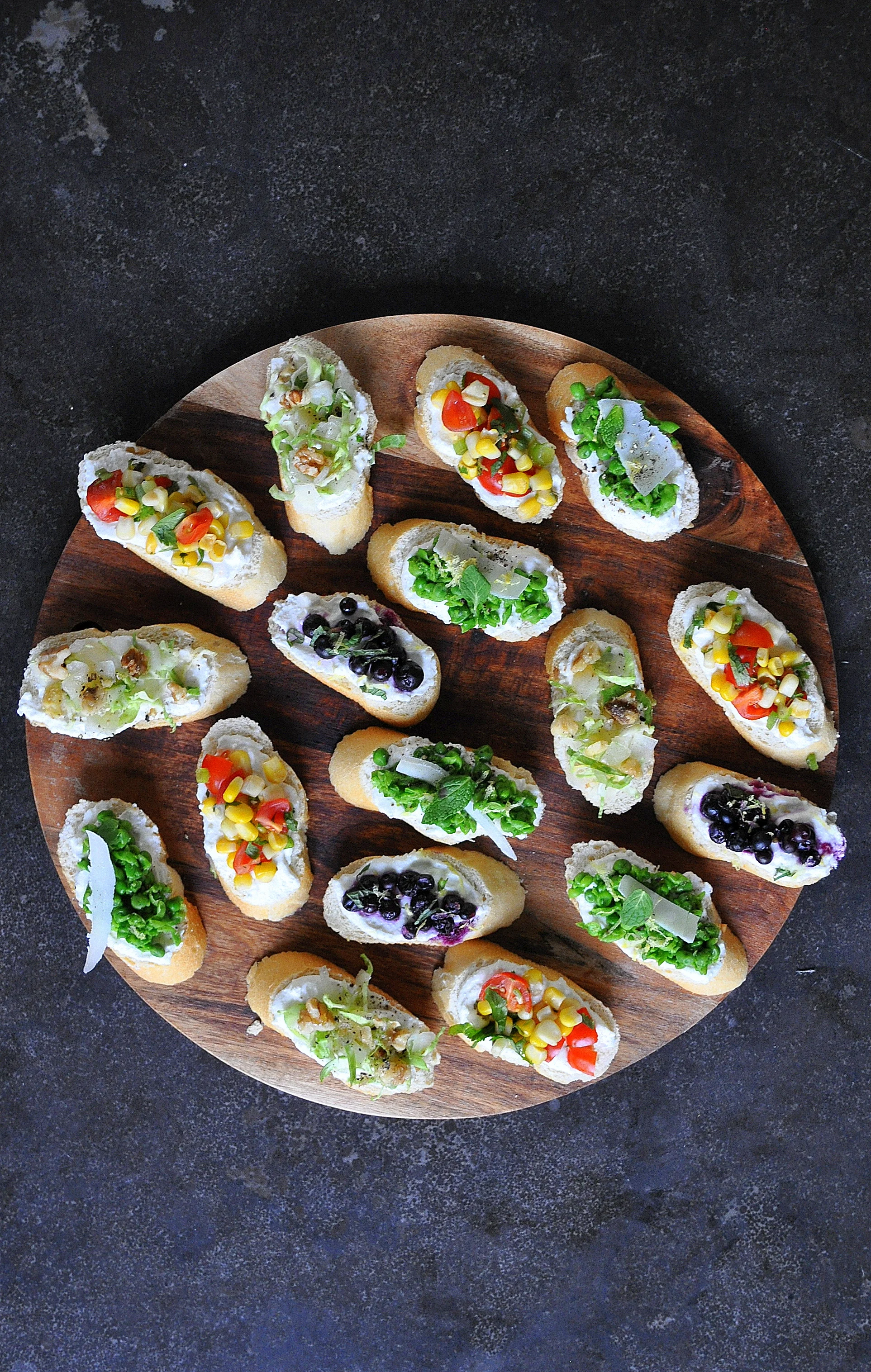 Assorted Vegetable Crostini by Food Well Said