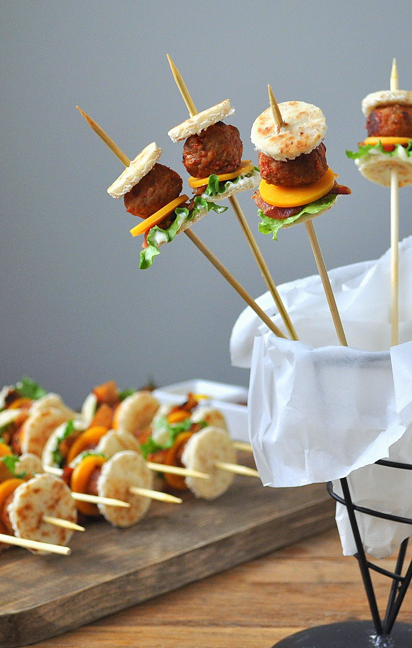 Mini Bacon Cheeseburger Skewers by Food Well Said