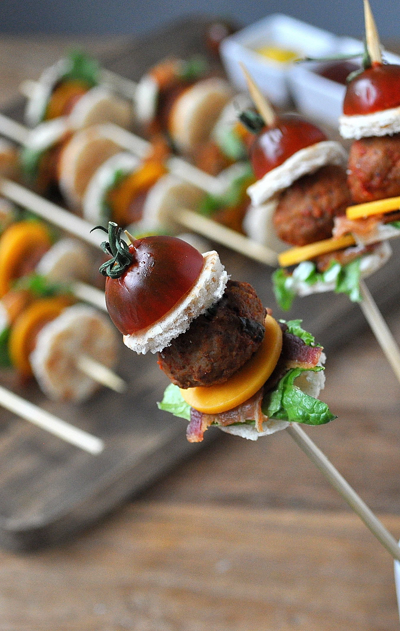 Mini Bacon Cheeseburger Skewers by Food Well Said