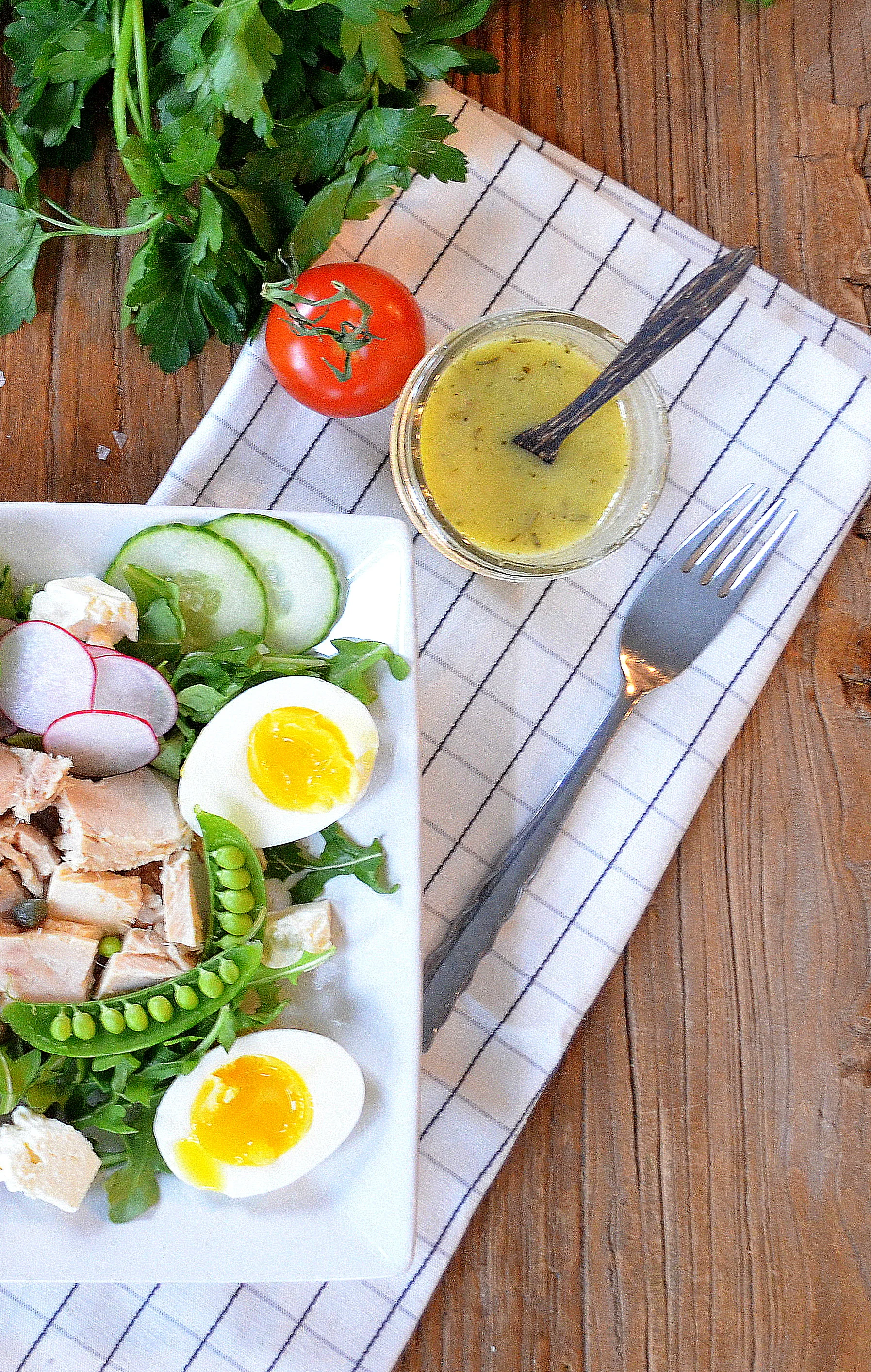 Tuna Egg Arugula Salad
