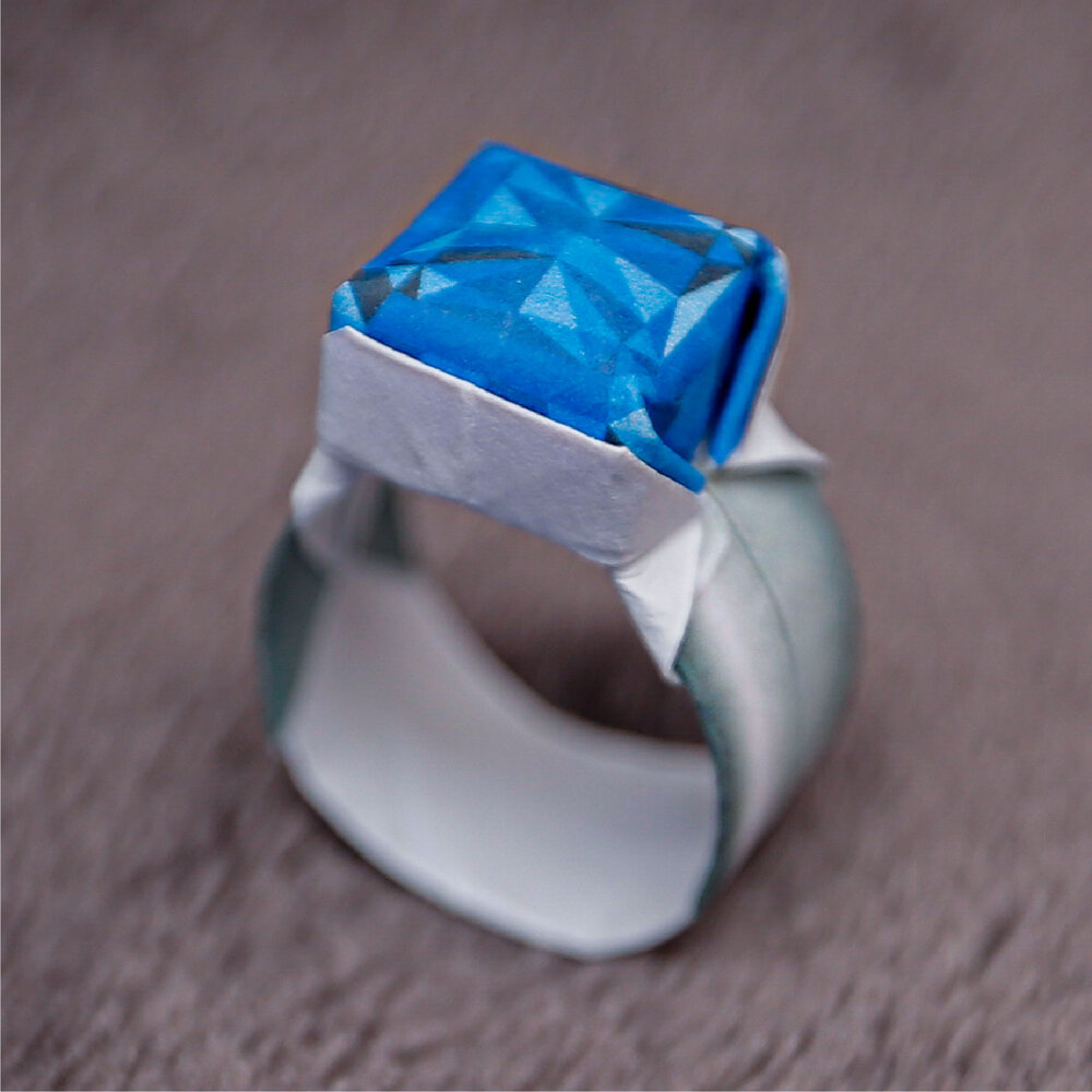 DIY Ring Box (Champagne Leather) & Sapphire Ring — The Little