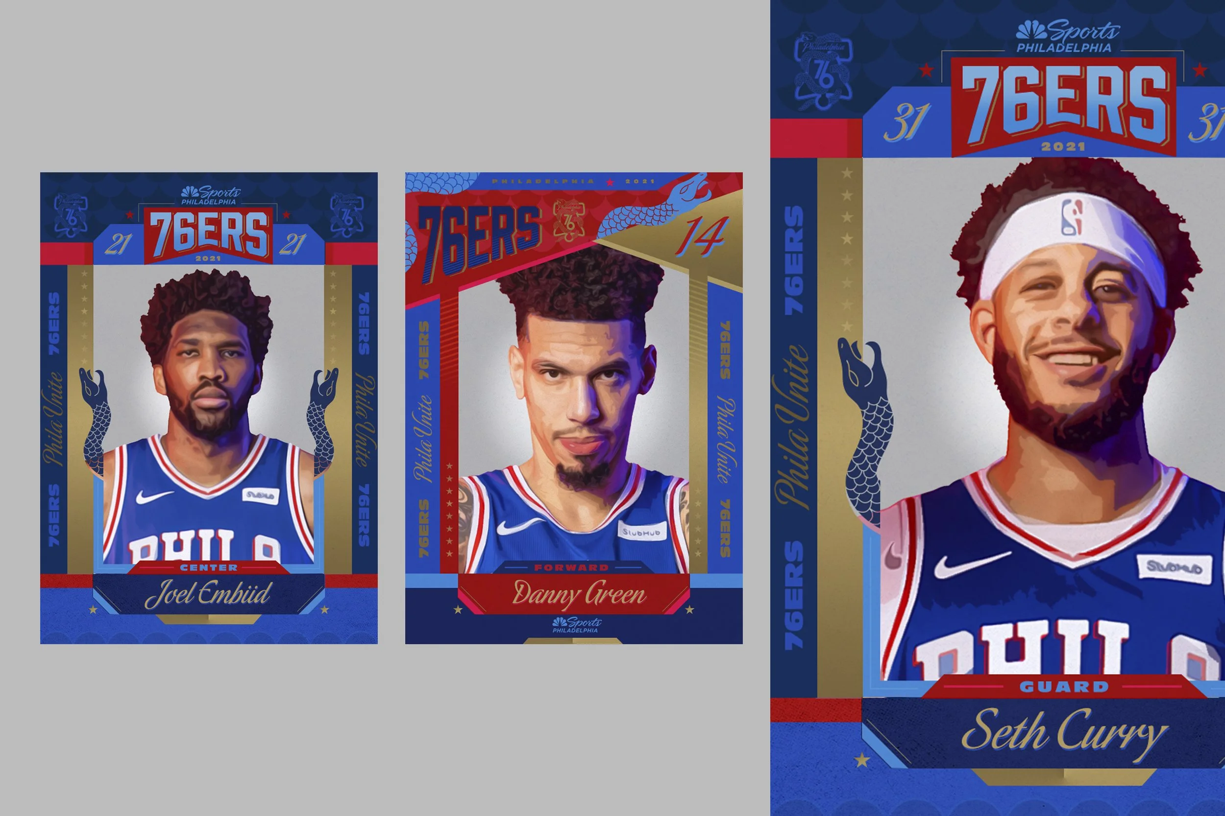  Printed Trading Cards for  76ers Postseason  