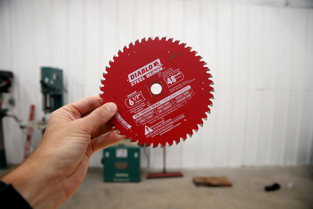 6-1/2 48 Tooth Carbide Tipped Metal Cutting Saw Blade With 5/8 Arbor And  Diamond Knockout D0648F