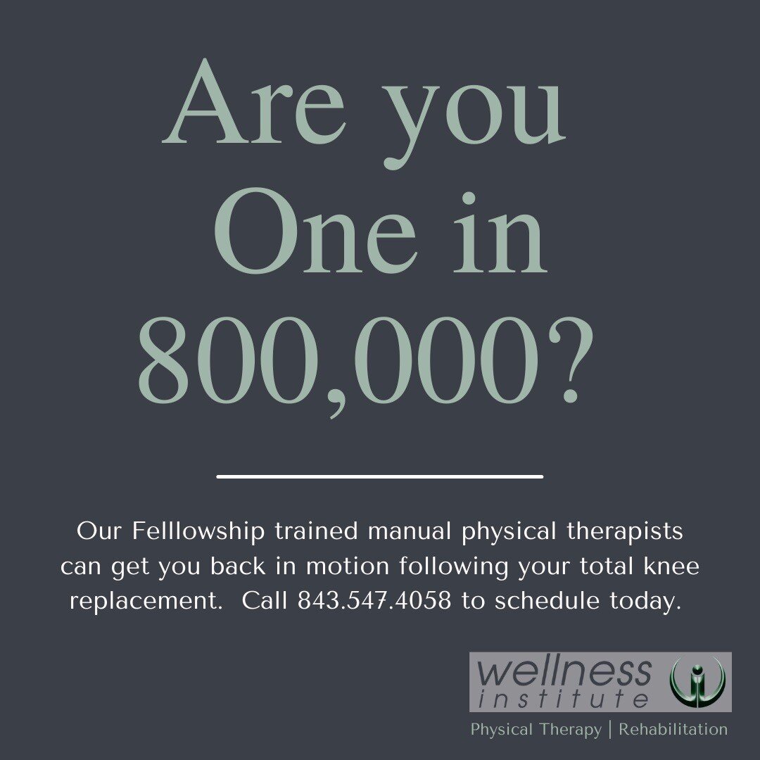 There are almost 800,000 total knee replacements in the US per year! Our skilled therapists can help you get back on your feet with a personalized rehabilitation program to help you gain motion and strength. Call 843.547.4058 to schedule today or vis
