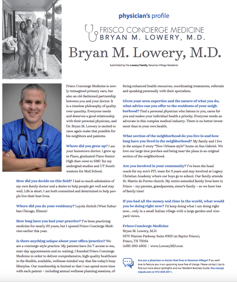 Physician's Profile June 2018
