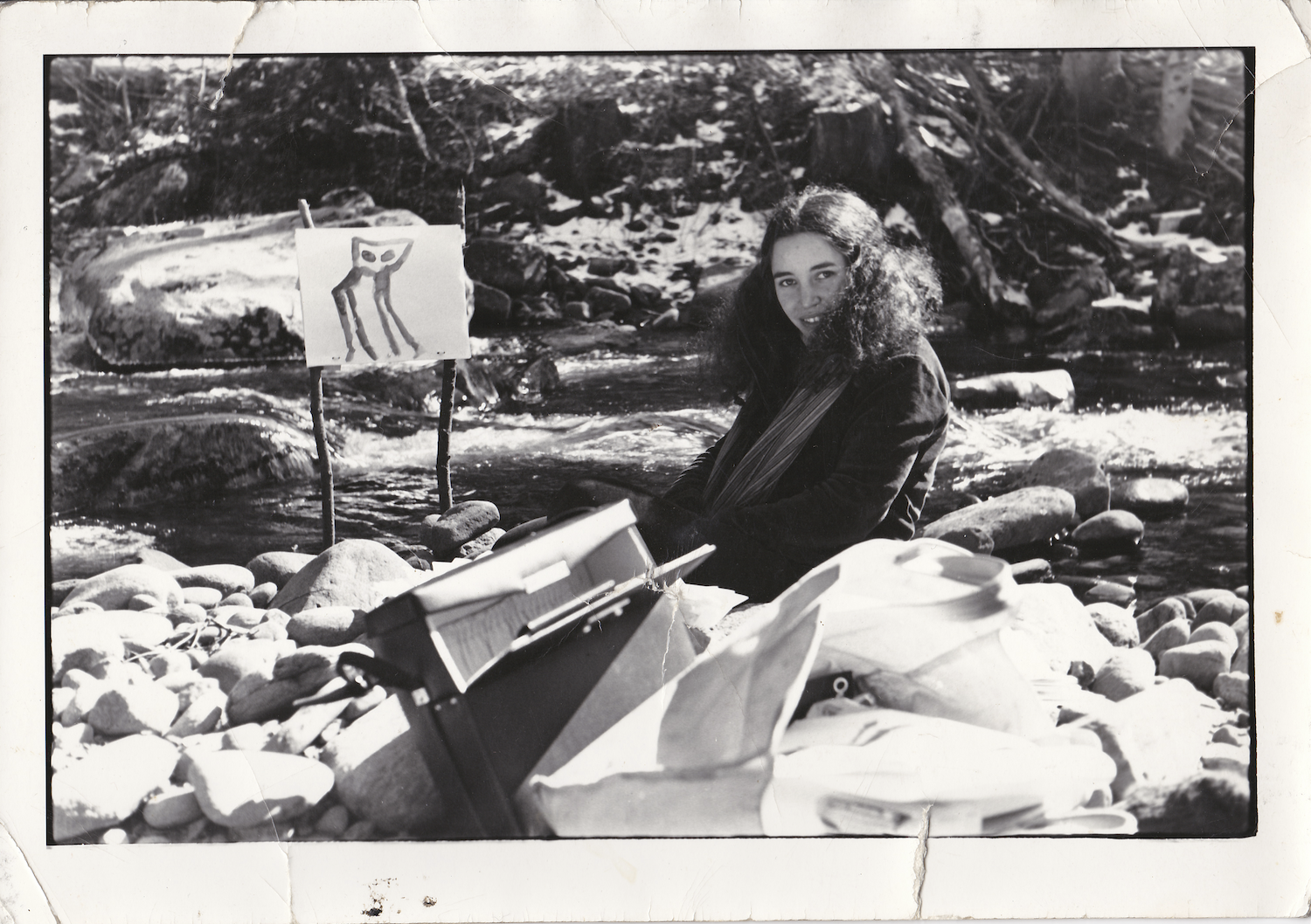 Jane Aaron on the set of "In Plain Sight" (1977)