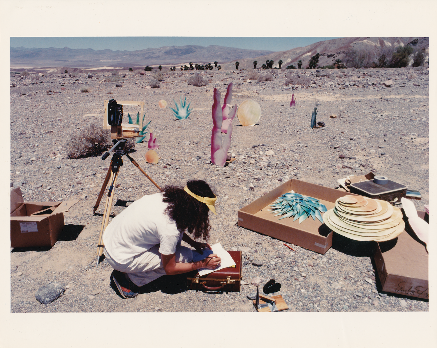 Jane at work on the set of "Interior Designs" (1980)